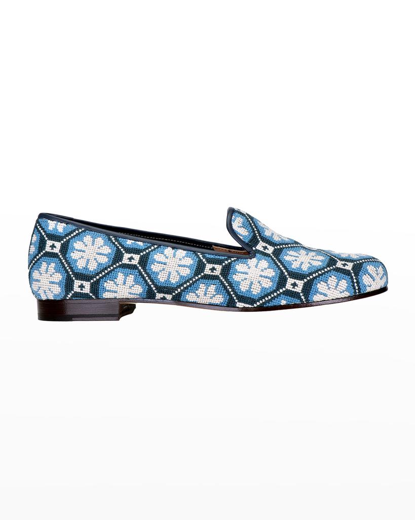 Stubbs and Wootton Kent Embroidered Smoking Slipper Loafers