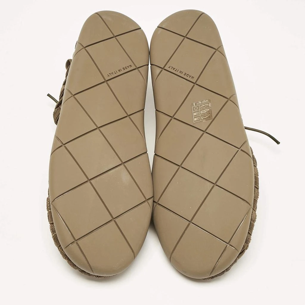 Bottega Veneta Bottega Veneta Olive Green Woven Fabric Elasticated Intrecciato Sneakers Size 41.5 6