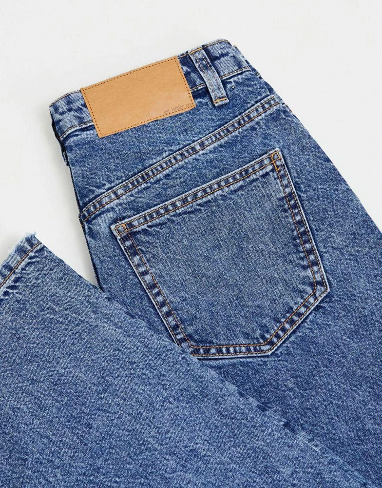 ASOS ASOS DESIGN high rise relaxed mom jeans in mid blue 7
