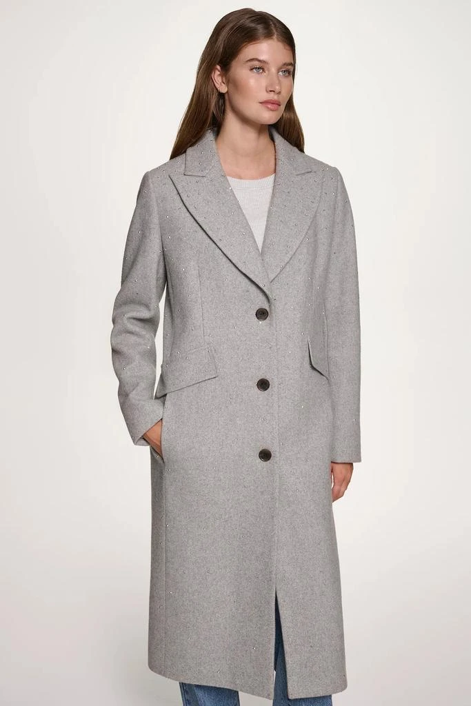 DKNY SINGLE BREASTED WOOL COAT 1