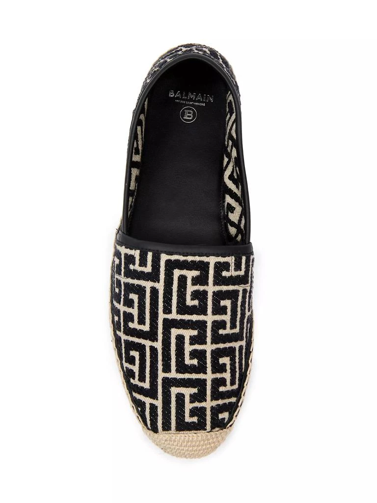 Balmain Alex Monogrammed Jacquard Espadrilles 4