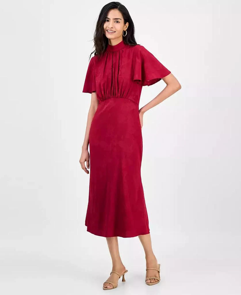 Women's Velvet Mock-Neck Flutter-Sleeve Dress  On Sale Now with Up to 31%  Off | Discover Exclusive Deals & Savings at BeyondStyle  Authentic julia  jordan dress|women's fashion|dresses with Limited-Time Discounts, Free