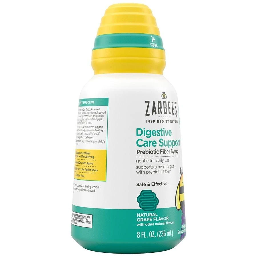 ZarBee's Naturals Children's Digestive Care Support Prebiotic Syrup Natural Grape 6