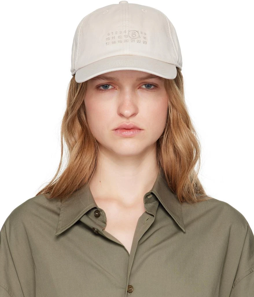 MM6 Maison Margiela Off-White Baseball Cap 1