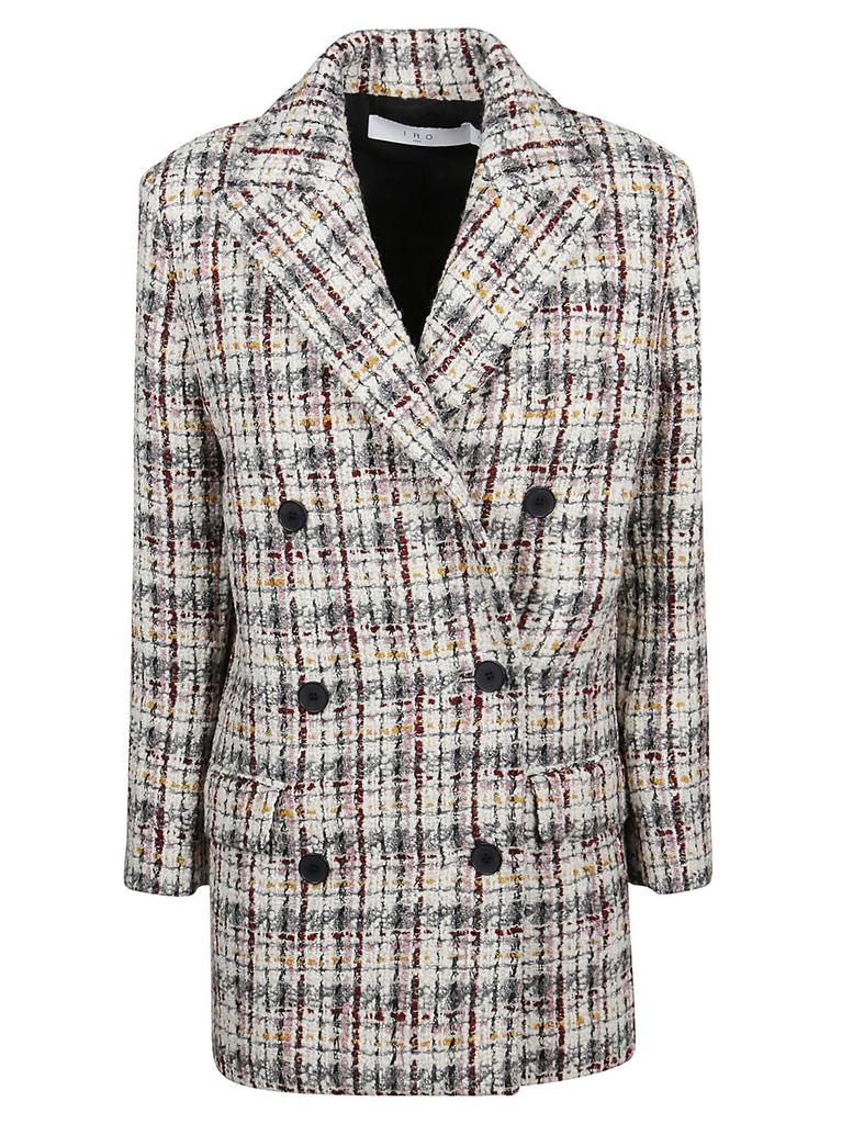 関税送料込MSGM Houndstooth Pattern Buttoned Coat MSGM MSGM Houndstooth-Pattern Long Sleeved Buttoned Coat