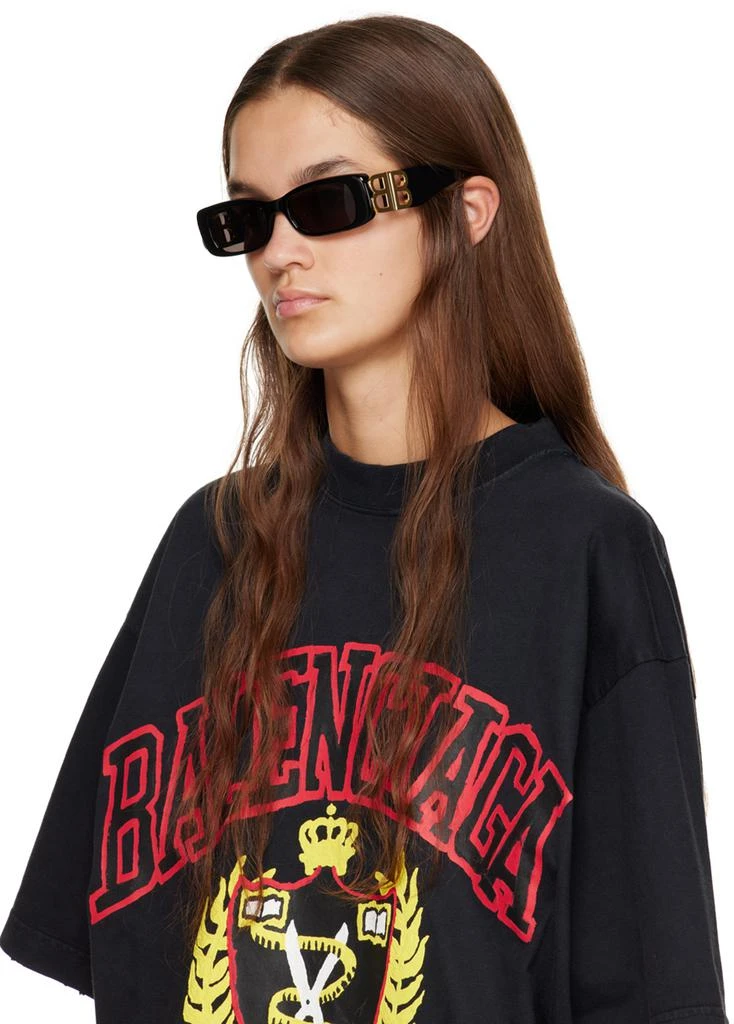 Balenciaga Black Rectangular Sunglasses 4