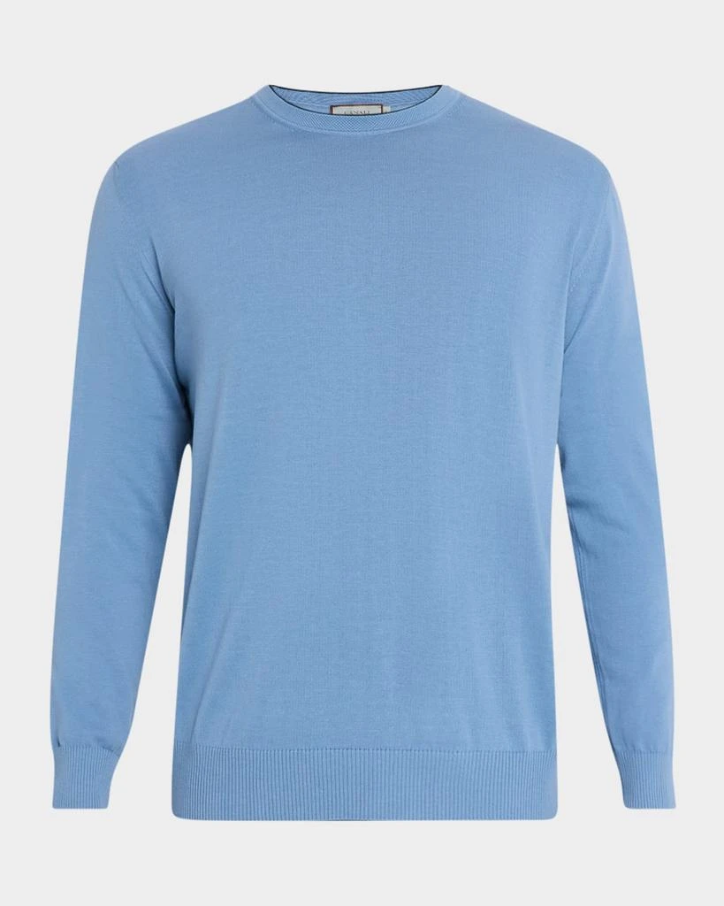 Canali Men's Cotton Tipped Crewneck Sweater 1
