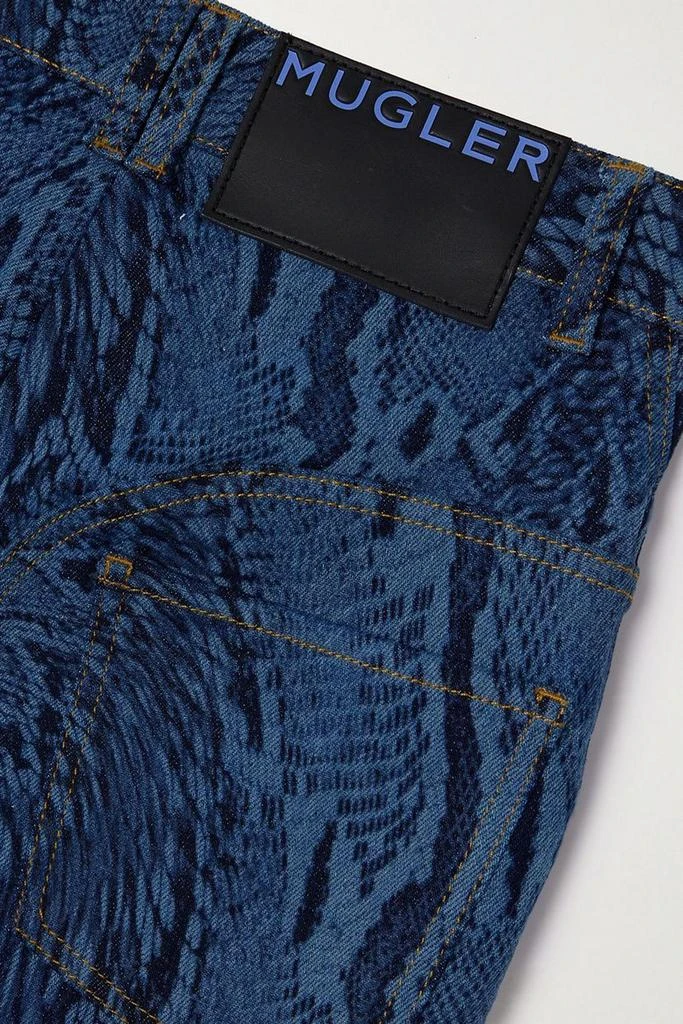 Mugler Printed mid-rise flared jeans 5