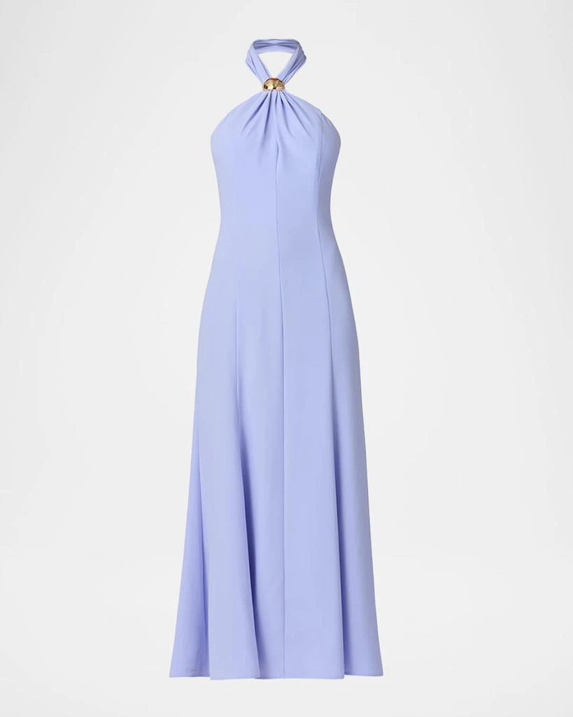 Shoshanna Keller Crepe Halter Maxi Dress