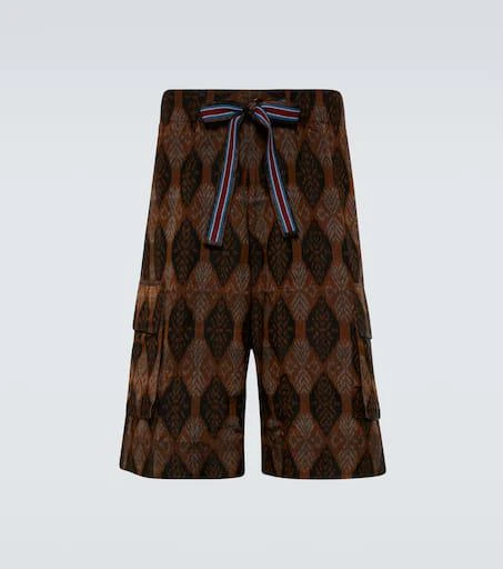 Dries Van Noten Silk and cotton Ikat shorts 1