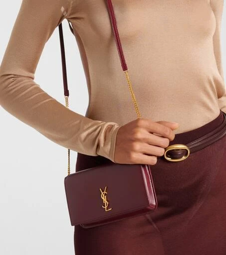 Yves Saint Laurent Cassandre leather phone pouch 2