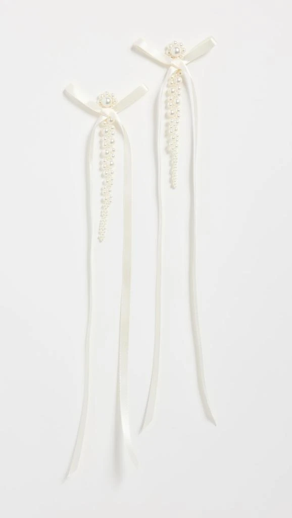 Simone Rocha Bow Ribbon Drip Earrings 1