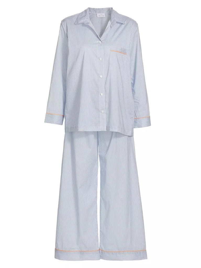 Pour Les Femmes Stripe Cotton Pajama Set 1