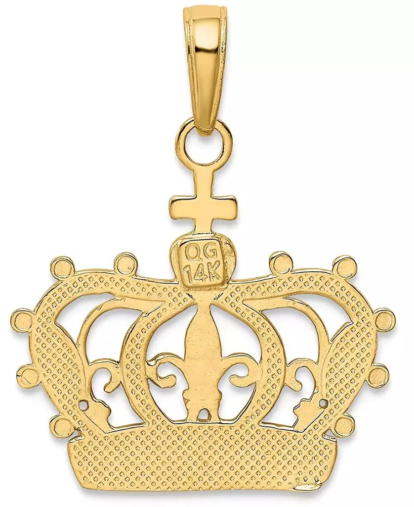 Macy
s Sovereign Crown Charm Pendant in 14k Gold 
White Rhodium Plated 3