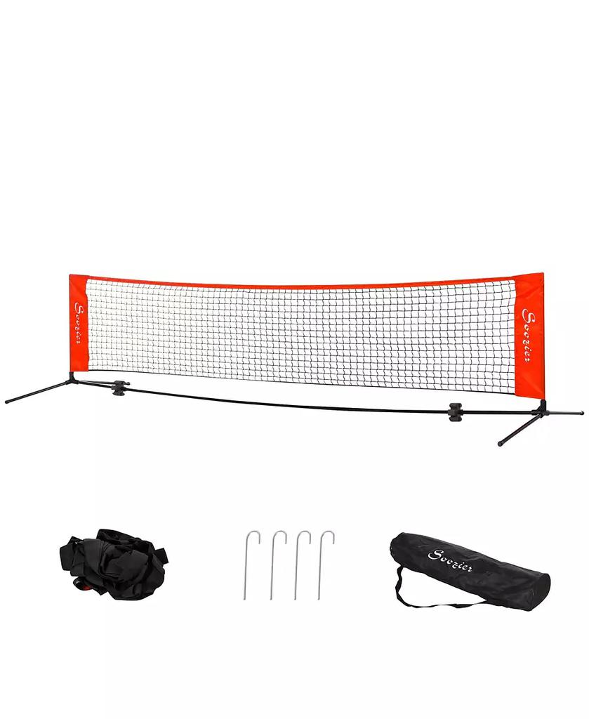 Soozier 23 ft Portable Soccer Tennis/Pickleball/Badminton/Mini Tennis Net,