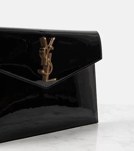 Yves Saint Laurent Uptown patent leather clutch 6