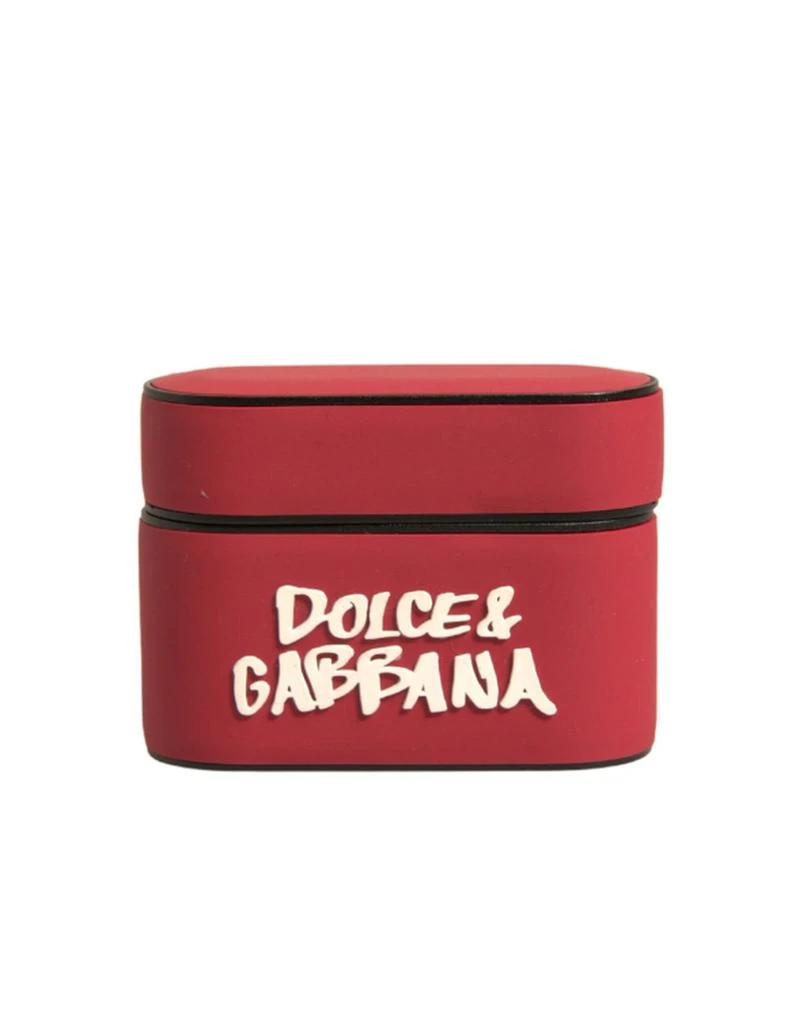Dolce 
Gabbana PVC Embossed Logo Plaque Holder Airpods Case