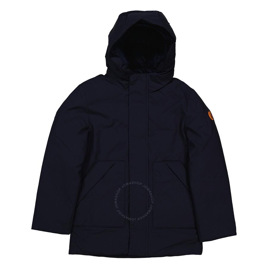 Save The Duck Boys Navy Blue Albi Hooded Parka