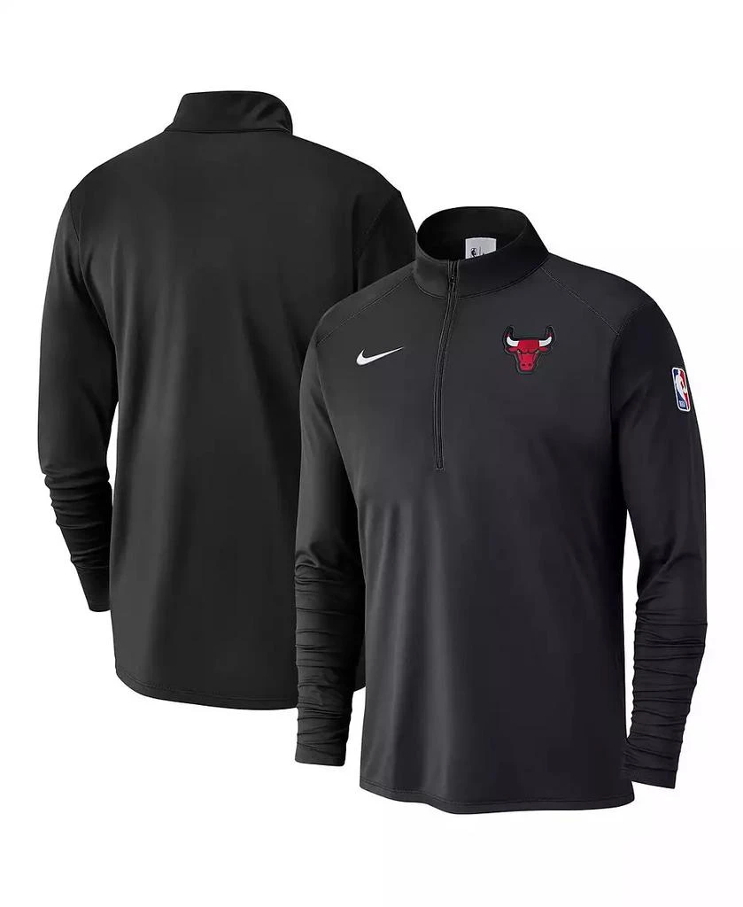 NIKE Men's Black Chicago Bulls 2024/25 Courtside Performance Half-Zip Top 1