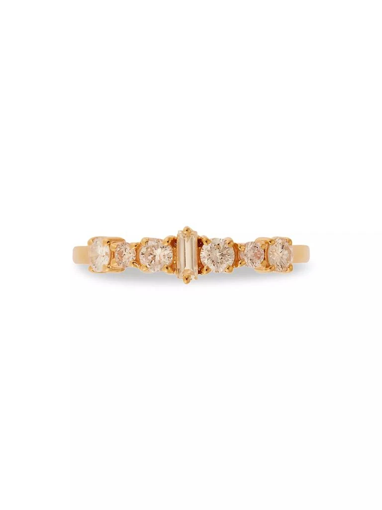 Ileana Makri Cascade 18K Yellow Godl &amp; Light Champagne Diamond Ring 3