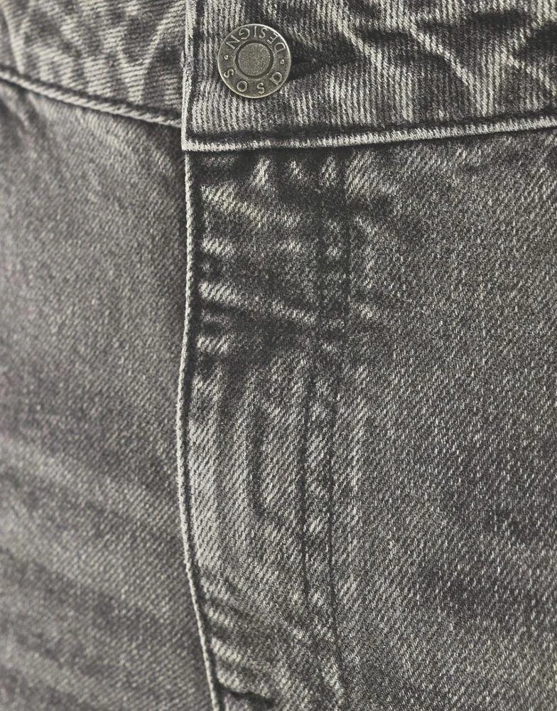 ASOS ASOS DESIGN baggy jeans in washed black 3