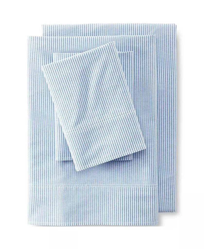 Lands
 End Cotton Oxford Stripe Bed Sheet Set
