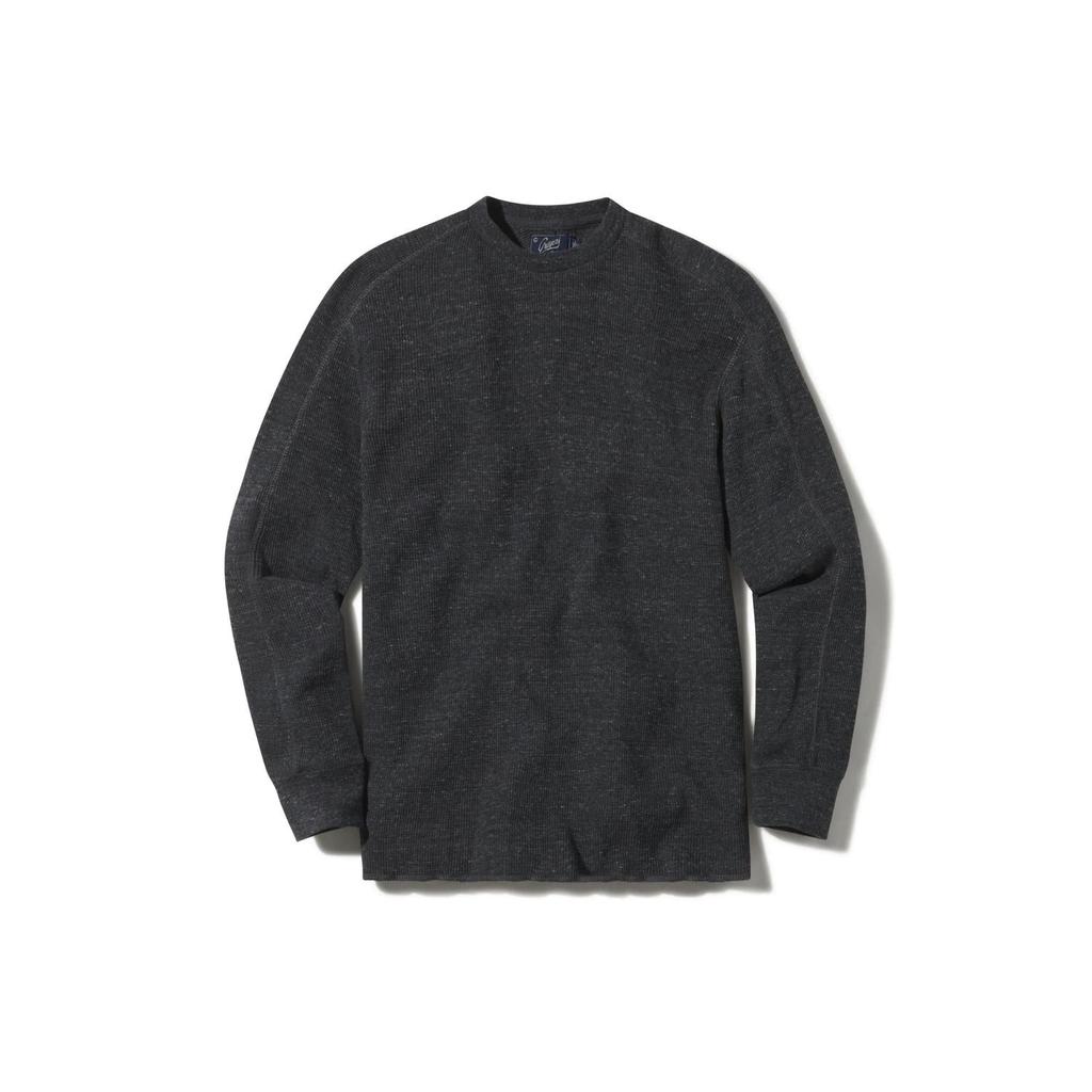 Grayers New Spencer Waffle Crew In Charcoal