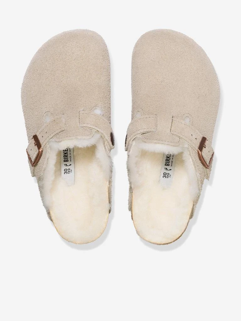 Birkenstock BIRKENSTOCK Kids Boston Shearling Clogs in Beige 4