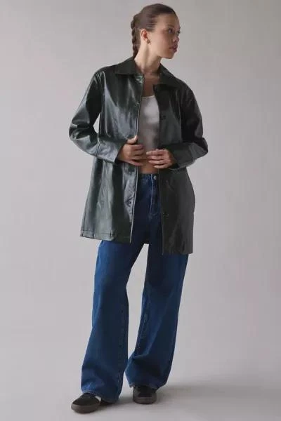Urban Outfitters UO Jojo Faux Leather Trench Coat 4