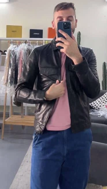ZADIG & VOLTAIRE Zadig & Voltaire Black Leather Zip Front Jacket XS 2