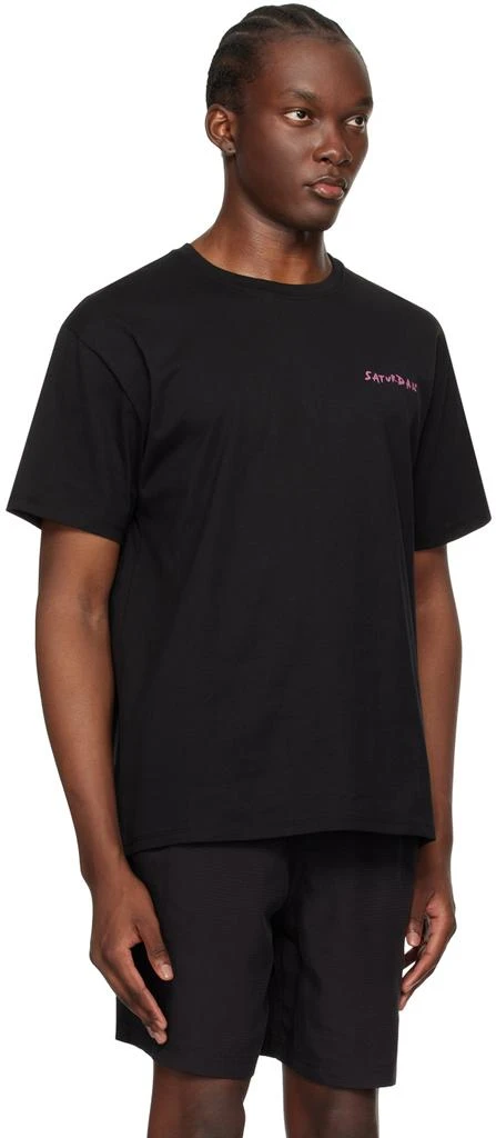 Saturdays NYC Black Brush Stroke Standard T-Shirt 2