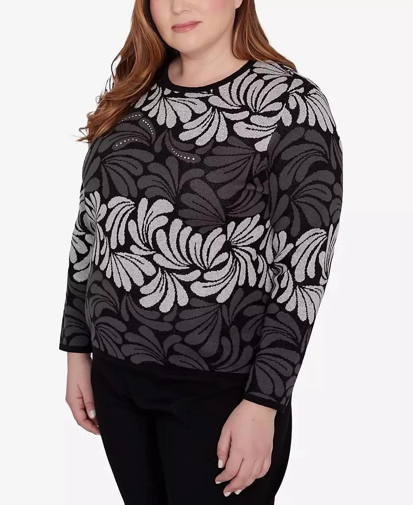 Alfred Dunner Plus Size Classic Geometric Ombre Scroll Top 4