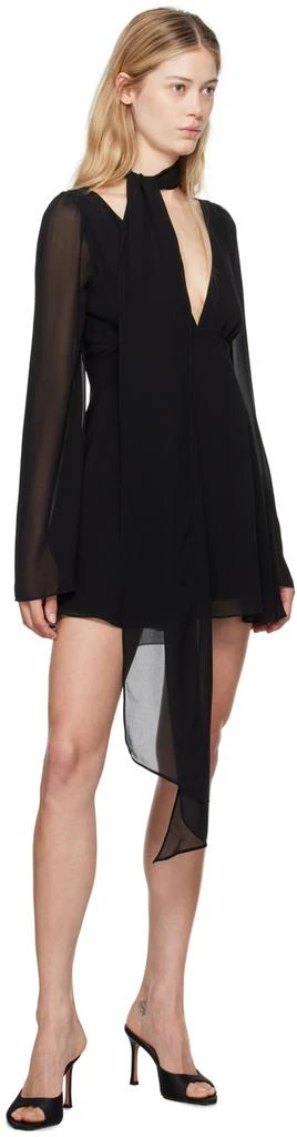 GUIZIO Black Issy Wrap Around Minidress 4