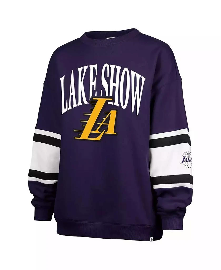 '47 Brand Women's Purple Los Angeles Lakers 2024/25 City Edition Steadfast Paneled Pullover Sweatshirt 2