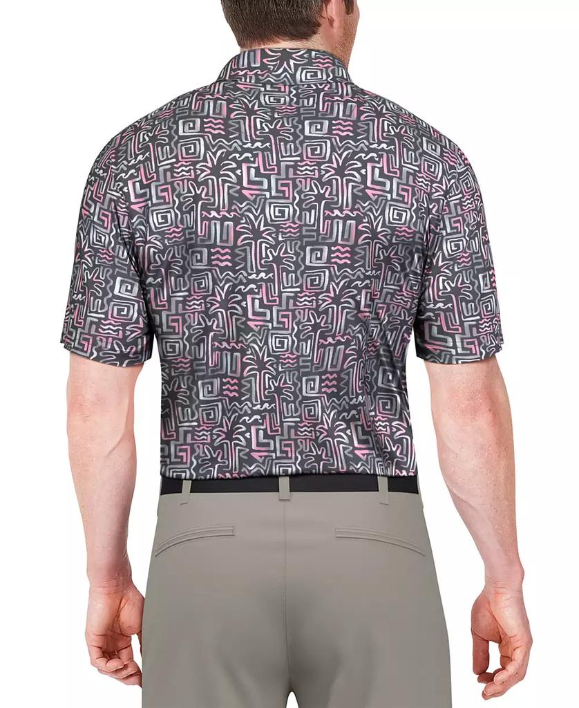 PGA TOUR Men's Palm-Print Performance Golf Polo Shirt