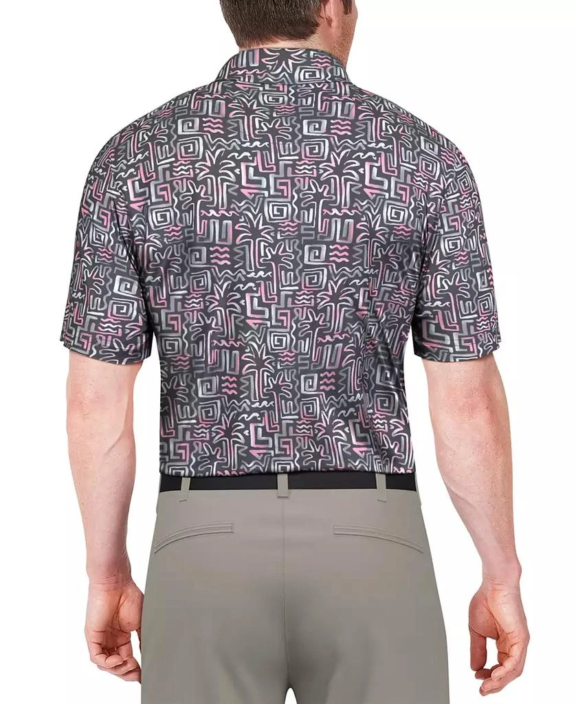 PGA TOUR Men's Palm-Print Performance Golf Polo Shirt 2
