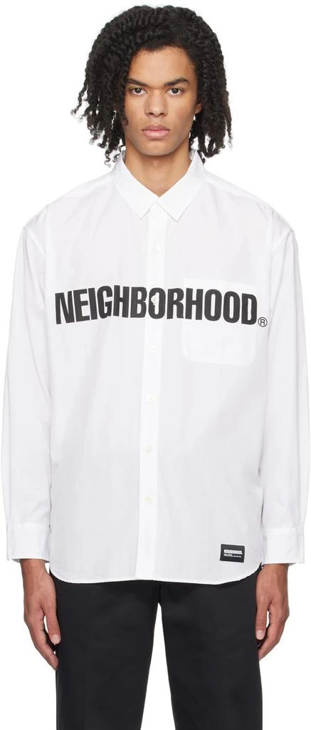 Neighborhood White Printed Shirt 1