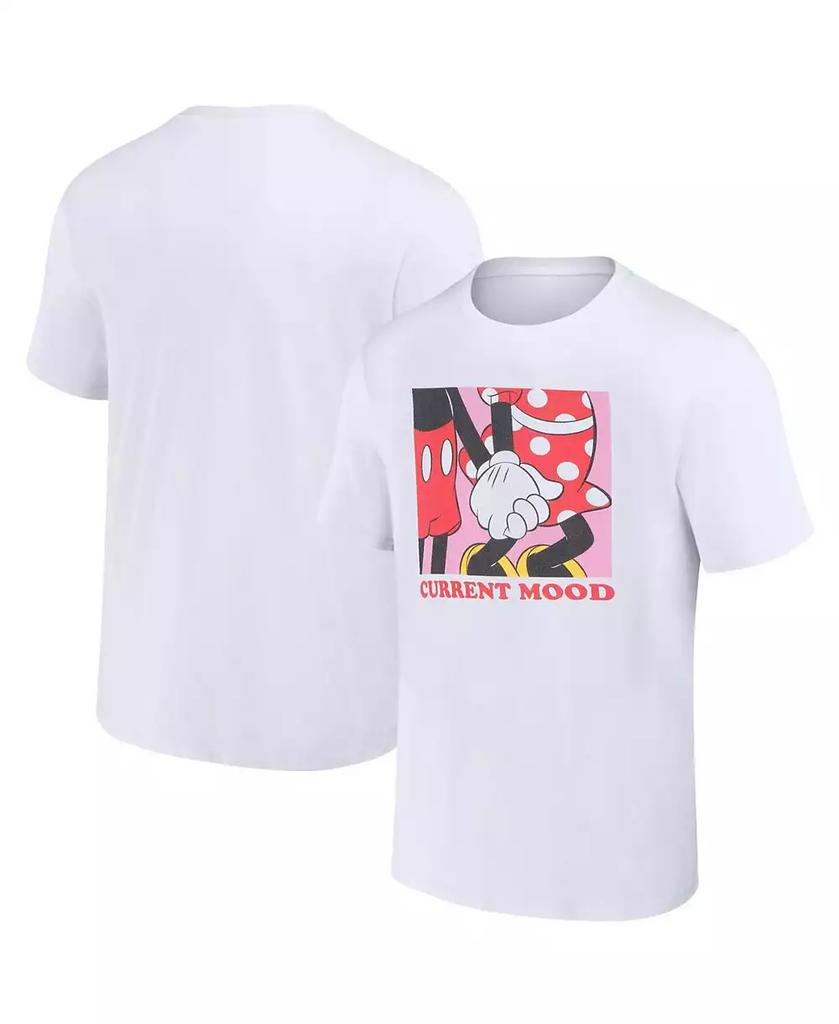 Mad Engine Men's and Women's White Mickey & Friends Current Mood T-shirt