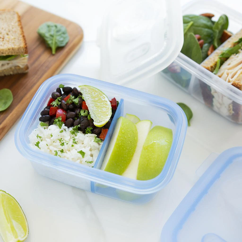 MNML Silicone Food Storage Container with Divider Set of 6 - 900 ml - Blue 5