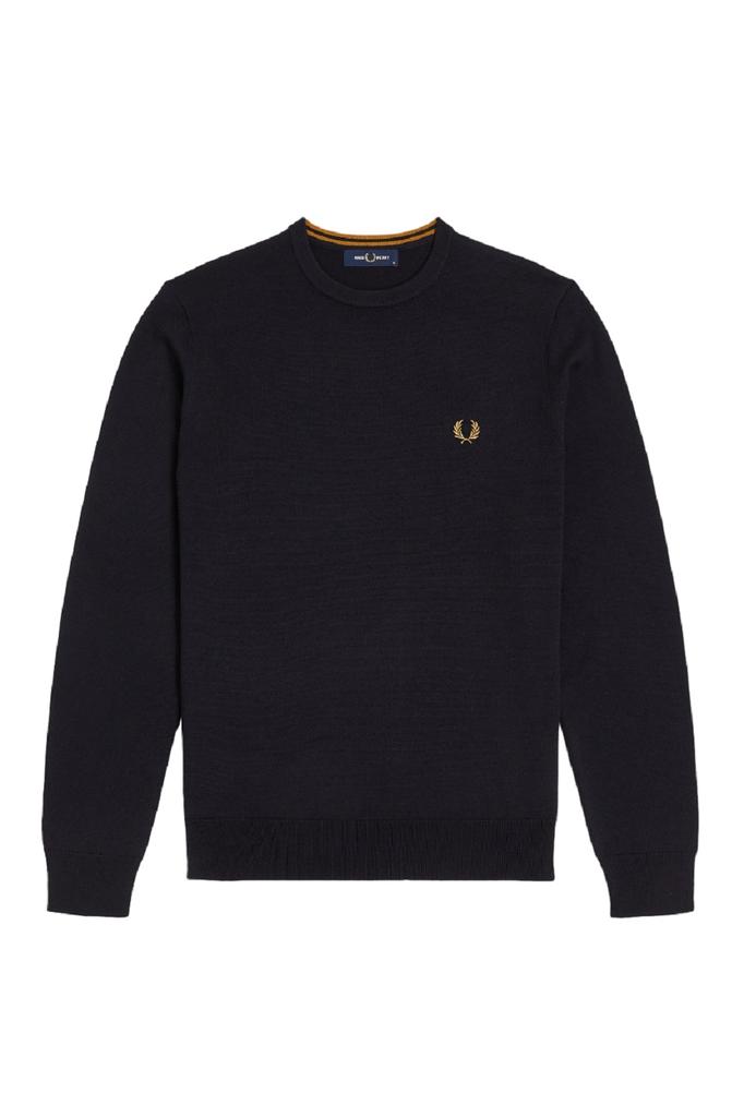Fred Perry Laurel Wreath Mock Neck Jumper - Sweaters - BeyondStyle