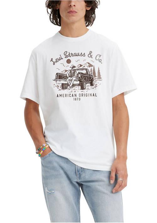 Levi
s S Short Sleeve Relaxed Fit Heritage Truck Graphic T Shirt