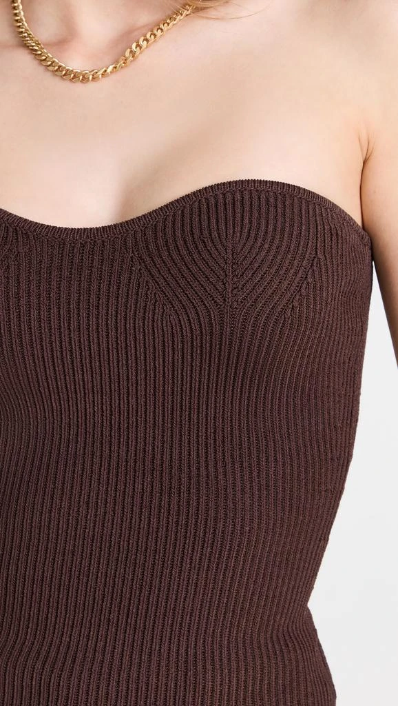 Pixie Market Brown Cass Bustier Knit Top 5