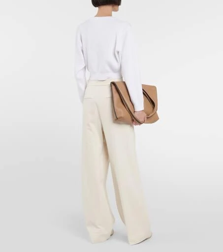 Brunello Cucinelli Cotton jersey cropped sweater 3