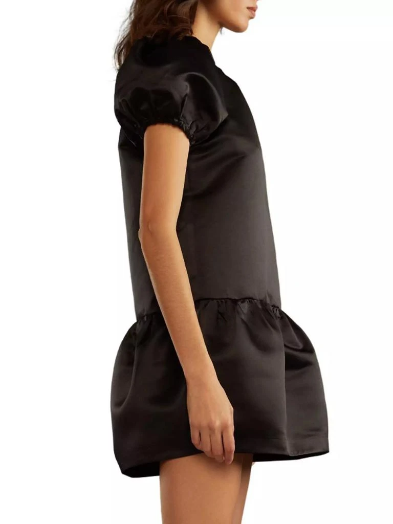 Cynthia Rowley Tulip Puff-Sleeve Satin Minidress 3
