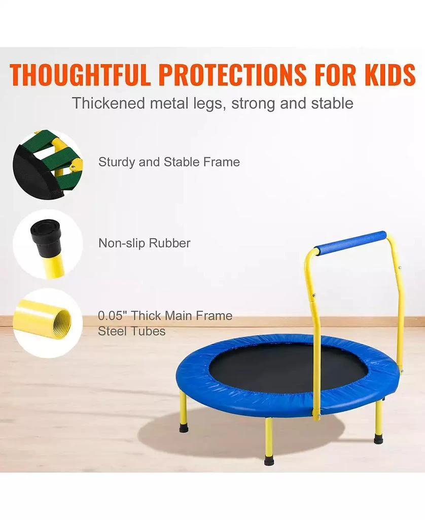 SUGIFT 3FT Kids Trampoline Foldable Indoor Outdoor Mini Trampoline 9