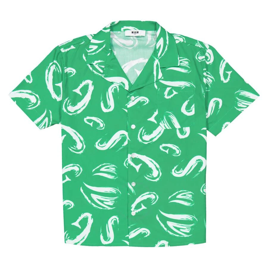 MSGM Kids Logo-Print Poplin Shirt