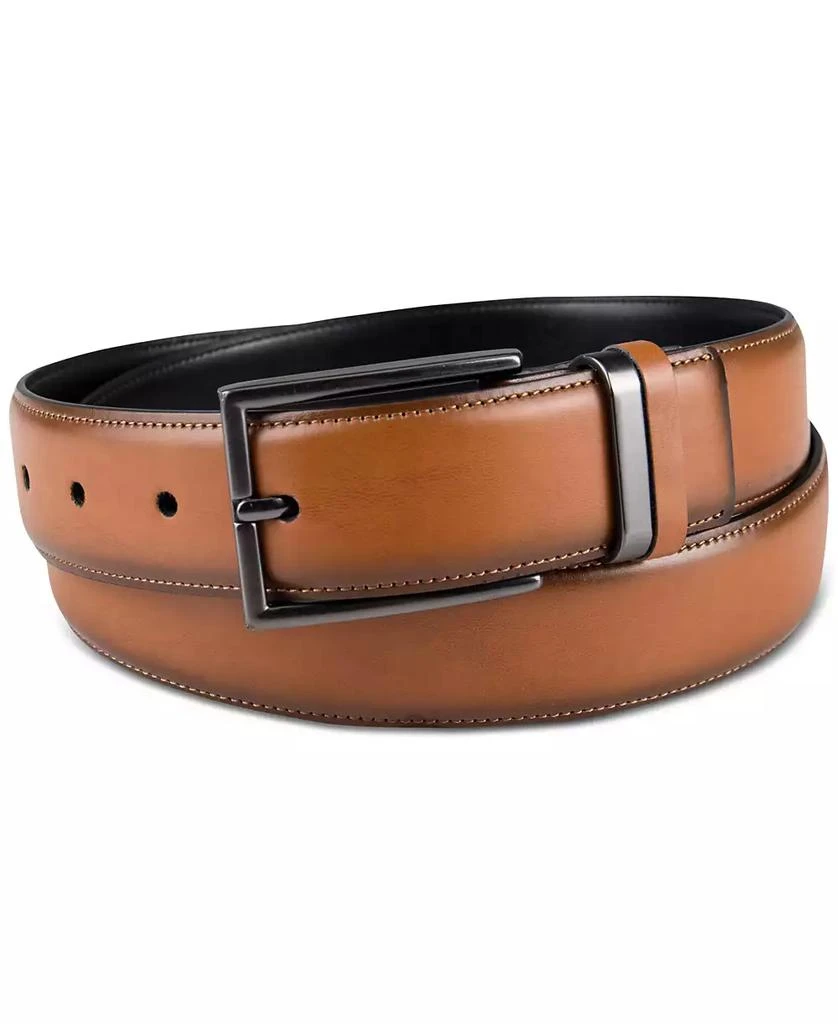 Alfani Men's Burnished Edge and Metal Loop Dress Belt, Created for Macy's 1