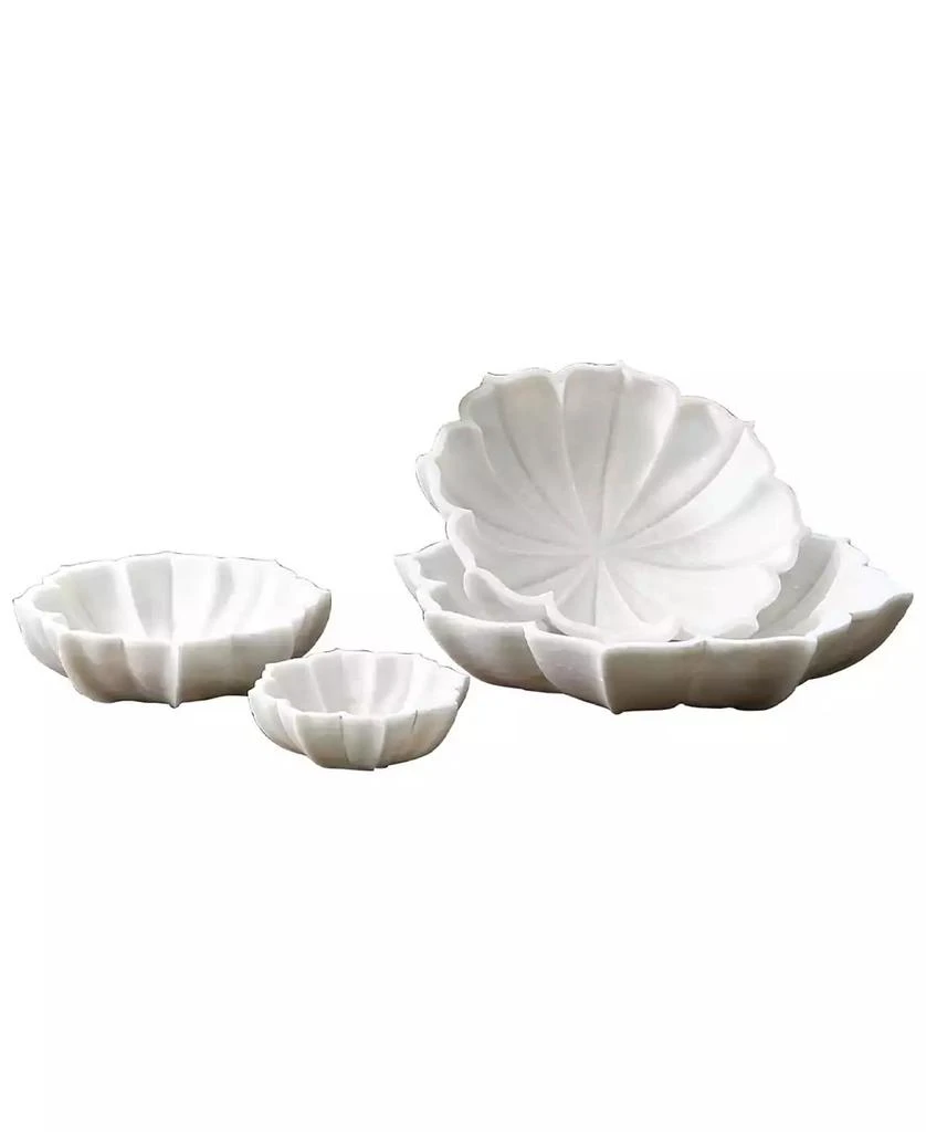 Global Views Marble Petal Bowl Large
