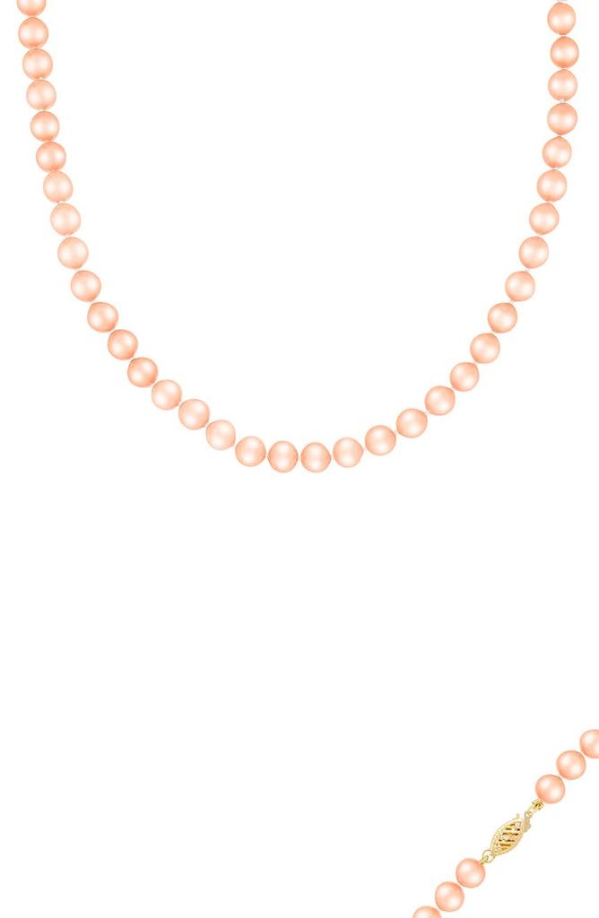 Splendid Pearls Pink 7-8mm Freshwater Pearl Necklace