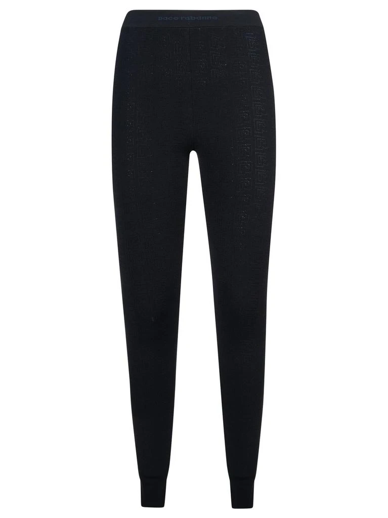 Paco Rabanne Paco Rabanne High Waist Logo Waistband Leggings 1